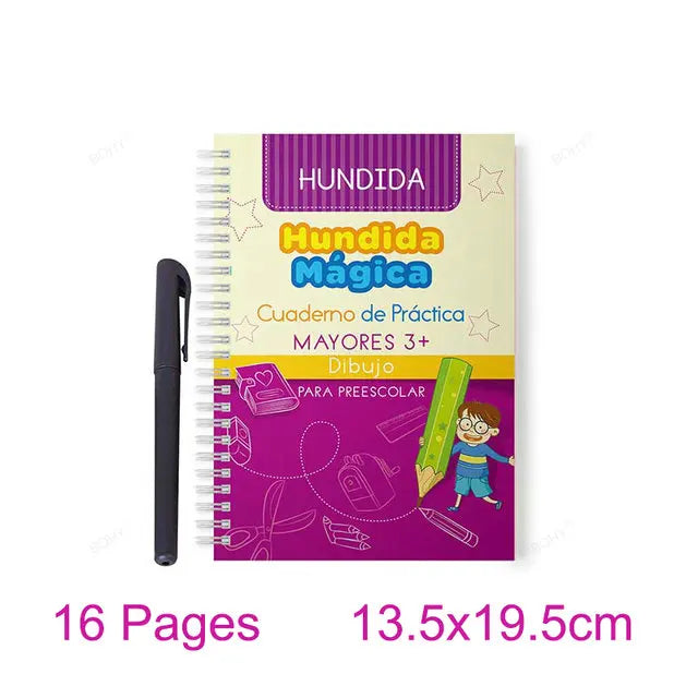 Sank Magic Practice Deutsch Übungsbuch Stift Spanisch Kalligraphie Für Kinder Kostenloses Abwischen Englisch Französisch Wiederverwendbares Schreiblernbuch Kostenloser Versand
