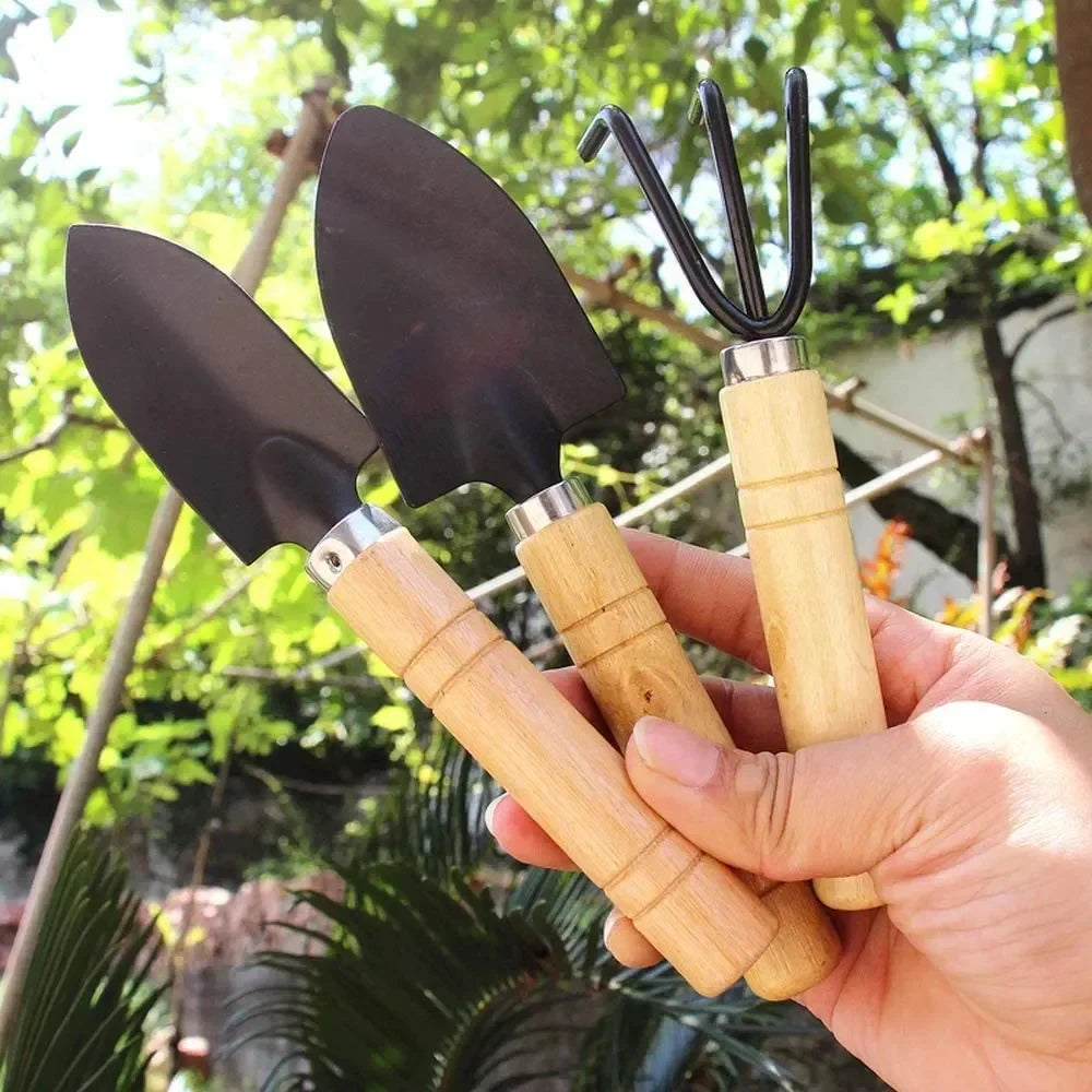 3er-Set Mini-Gartengeräte für Gartenpflanzen, Blumentopf, Kakteen, Gemüse, Graben, Jäten, Zimmerpflanzen, kleine Gartenwerkzeuge