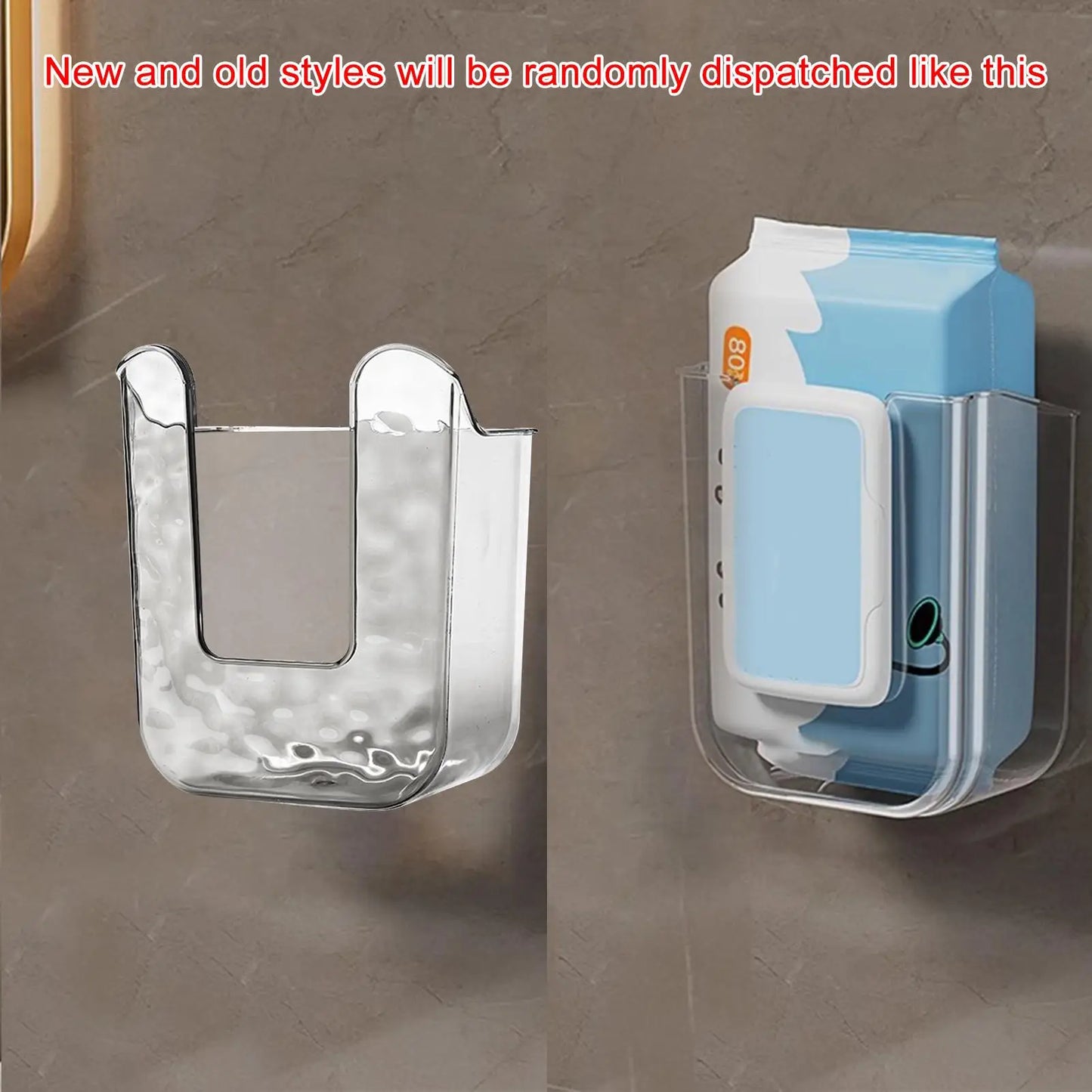 Stanzfreie Toilettenpapierhalter-Box, Feuchttücherbox, Wandhalterung für Feuchttücher, Taschentuch-Organizer, selbstklebender Papierhandtuchspender