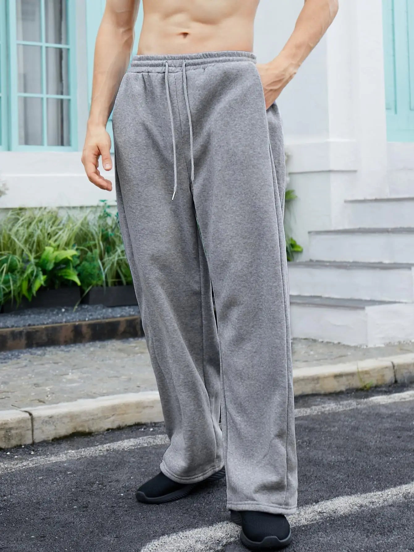 2026 NEW Spring Autumn Slim Men Pants sports casual Joggers trousers Mens Solid Color Straight Pants thin Woven Daily Sweatpants