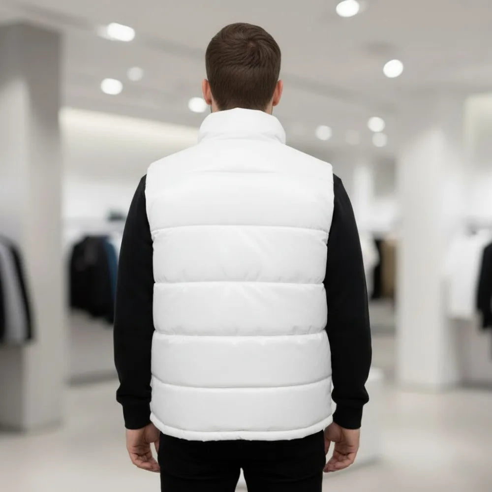 Herren Weste Jacke Slim Fit Stehkragen Ärmellose Pufferjacken Frühling Herbst Lässige Weste Herren Warmer Mantel 2026 Trends