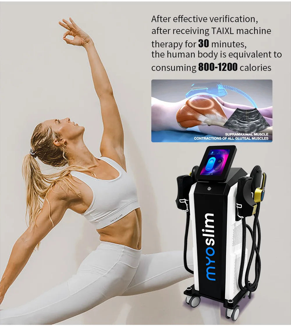 Myoslim 6500W HF Elektromagnetische Körperschlankung Muskelstimulation Fettentfernung Körperschlankung Muskelaufbau EMS Body Sculpt Maschine