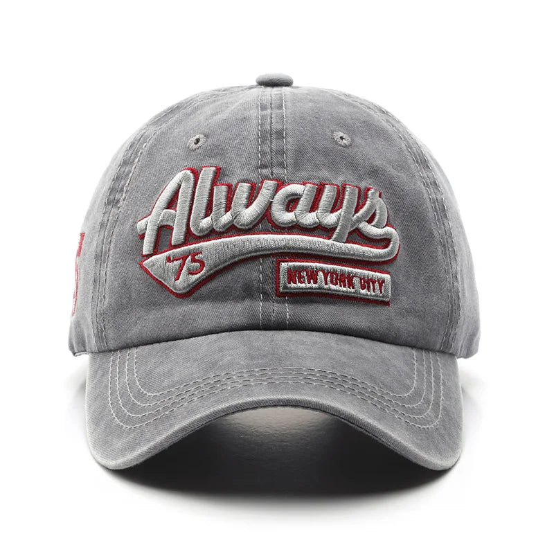 Casquette de baseball brodée pour femmes et hommes, nouvelle casquette de soleil unie printemps-été, casquettes de sport rétro lavables, casquette de pêche hip-hop