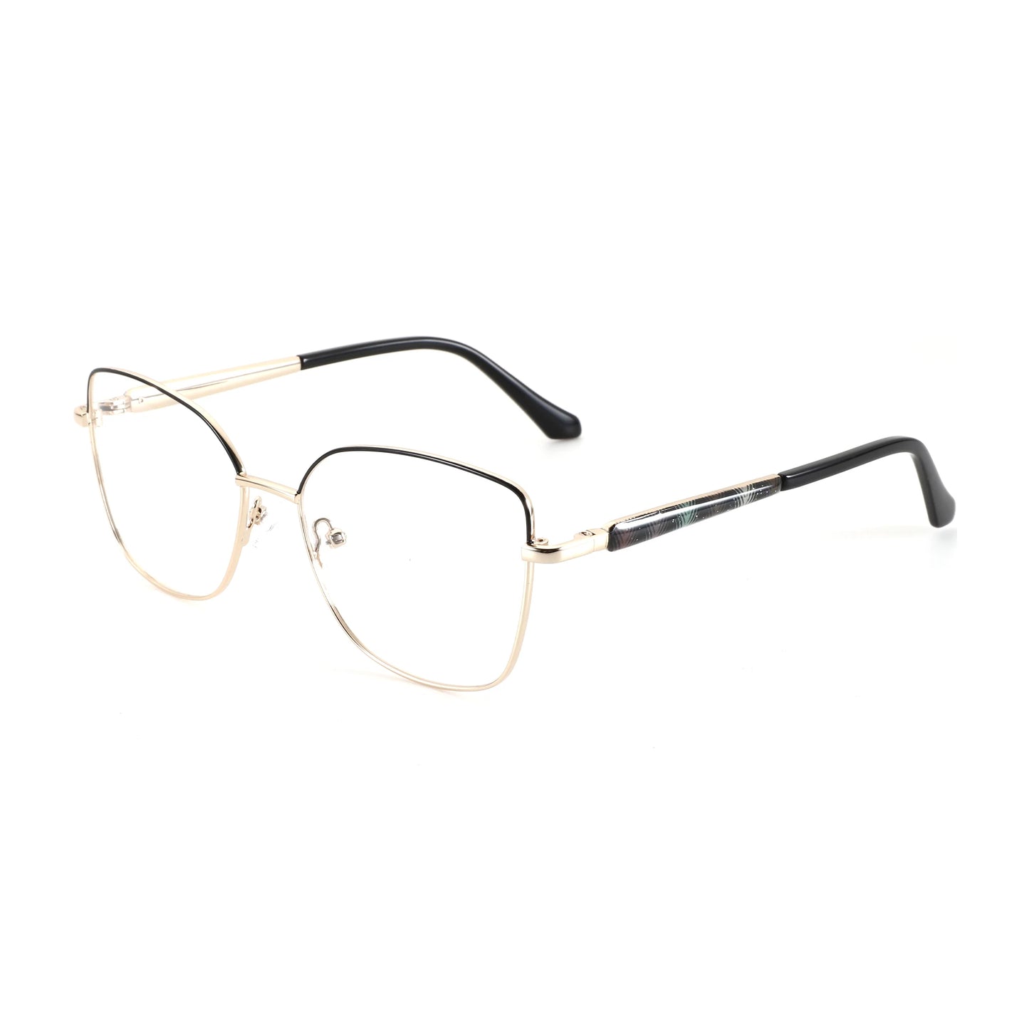 ZENOTTIC S Größe Modische Metall-Schmetterlings-Korrektionsbrille für Damen Gleitsicht-Mehrstärken-Optikgläser Myopie-Brille