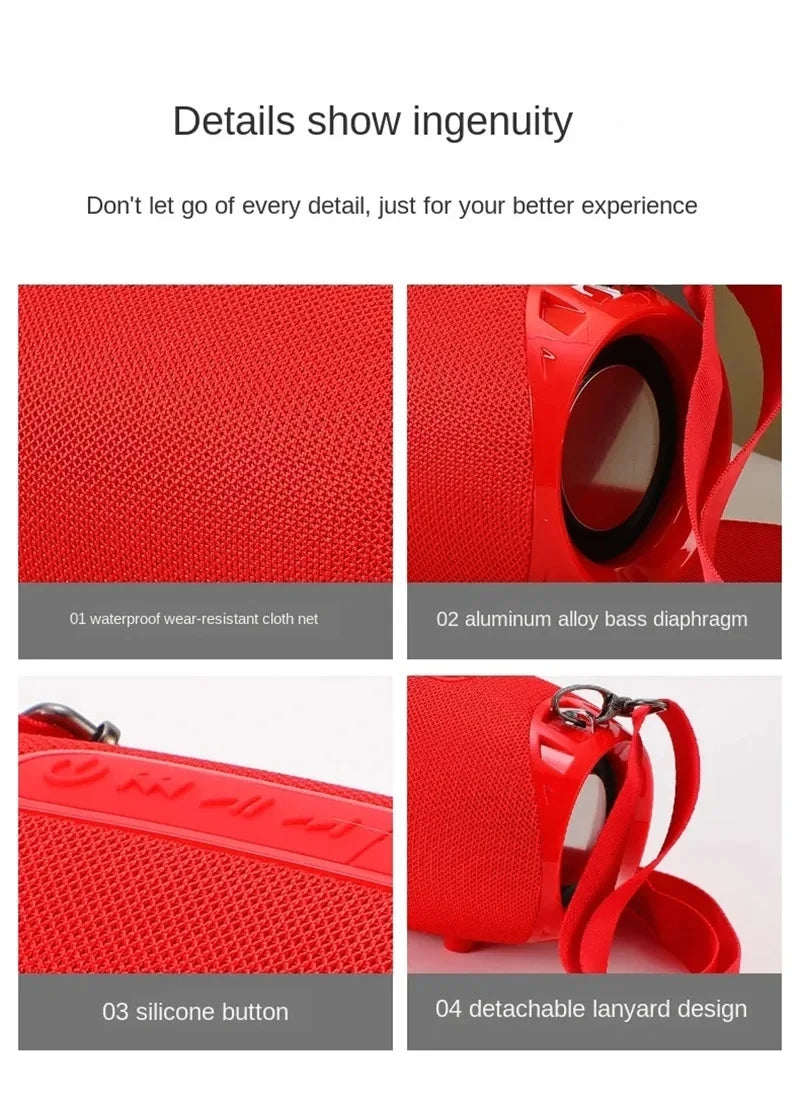 Subwoofer Bluetooth Lautsprecher Tragbare Soundbox Musik Drahtloser Tieftöner Bass Computer PC TV Radio FM 10W Leistungsstark Groß