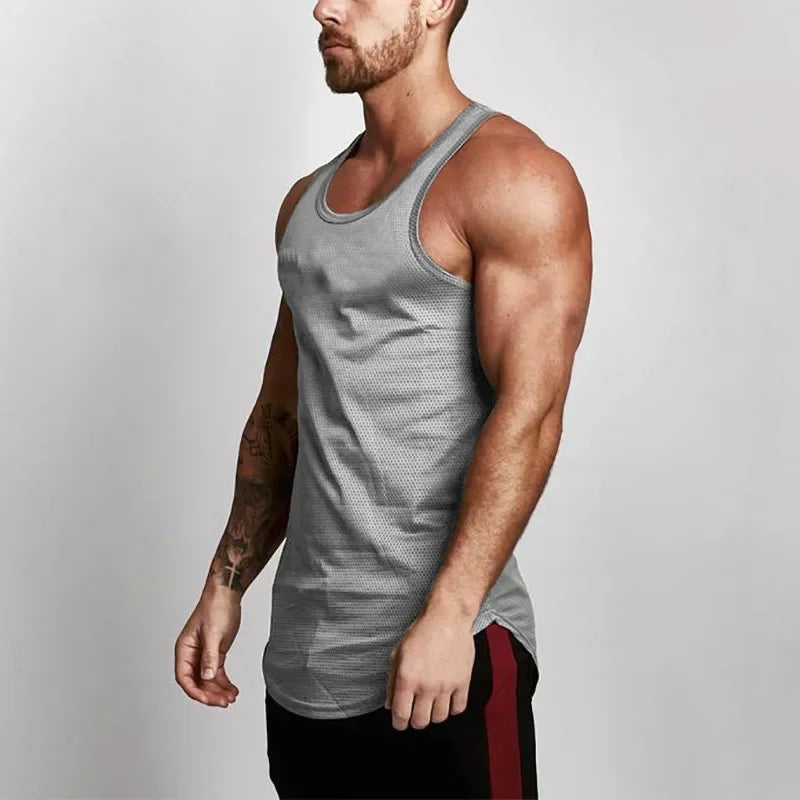 Débardeur de course pour hommes, été, sport, gilet de gym, séchage rapide, débardeur d'entraînement, maillot de corps, chemise sans manches de fitness musculation pour homme