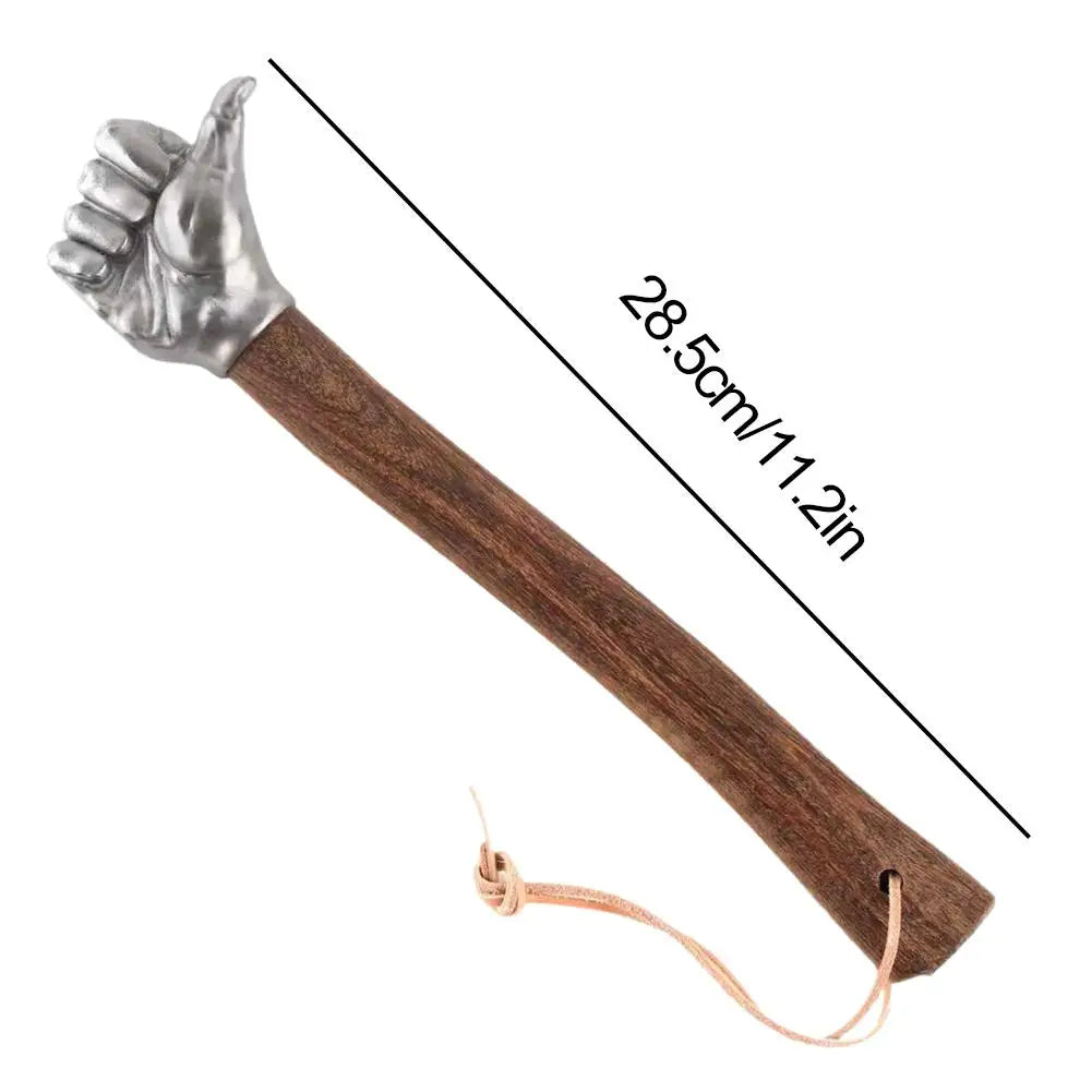 NEU Edelstahl Faustform Hammer Holzgriff für kreatives Zuhause Outdoor Camping Nagelhammer dekoratives Ornament Geschenk