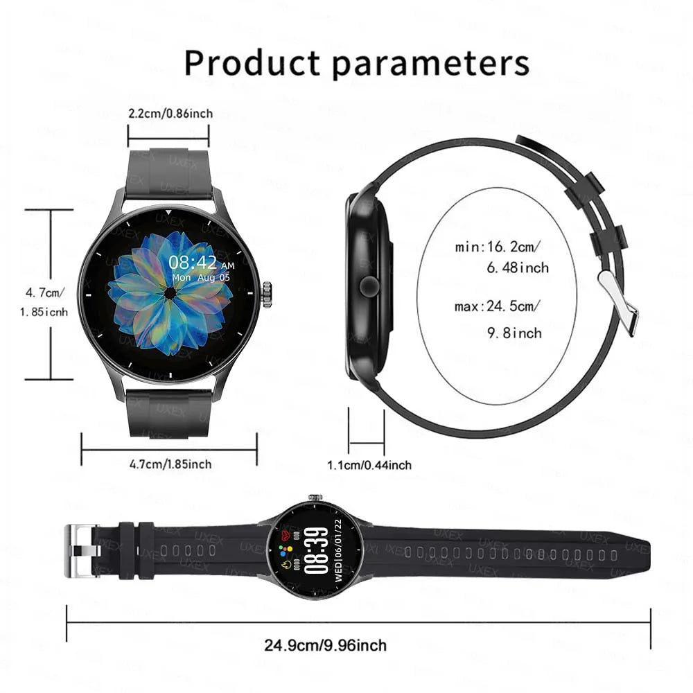 Mode Smartwatch Plus 1.55 HD Für Herren und Damen App-Steuerung BT Anruf Gesundheits-Tracker Benutzerdefiniertes Foto Überraschungsgeschenk Business-Uhren