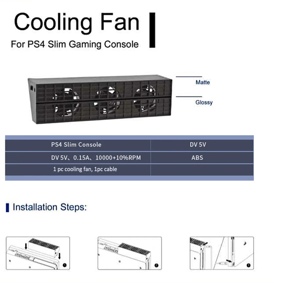Ventilateur de refroidissement Refroidisseur DC 5V pour console de jeu Sony PS4 Pro Slim Playstation Play Station PS 4 Réfrigérateur USB Ventilateur Portable
