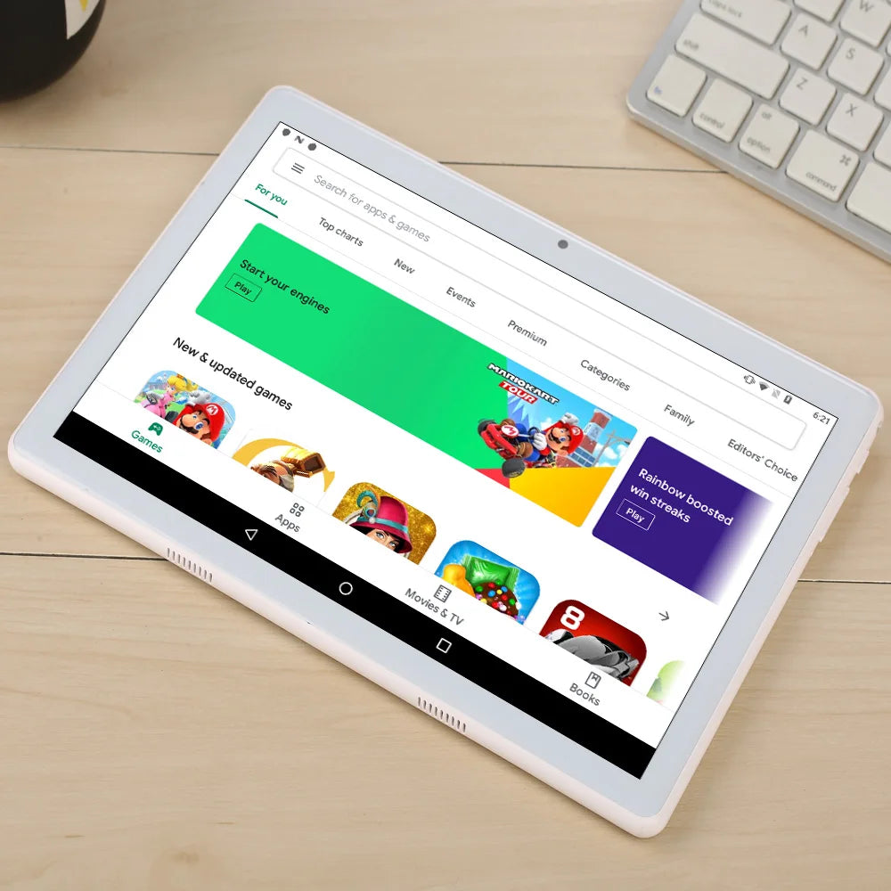 Tablette PC 10,1 Pouces Octa Core Version Globale 4Go RAM 64Go ROM Google Play Double Appareil Photo Double SIM Appel Téléphonique Bluetooth Wifi