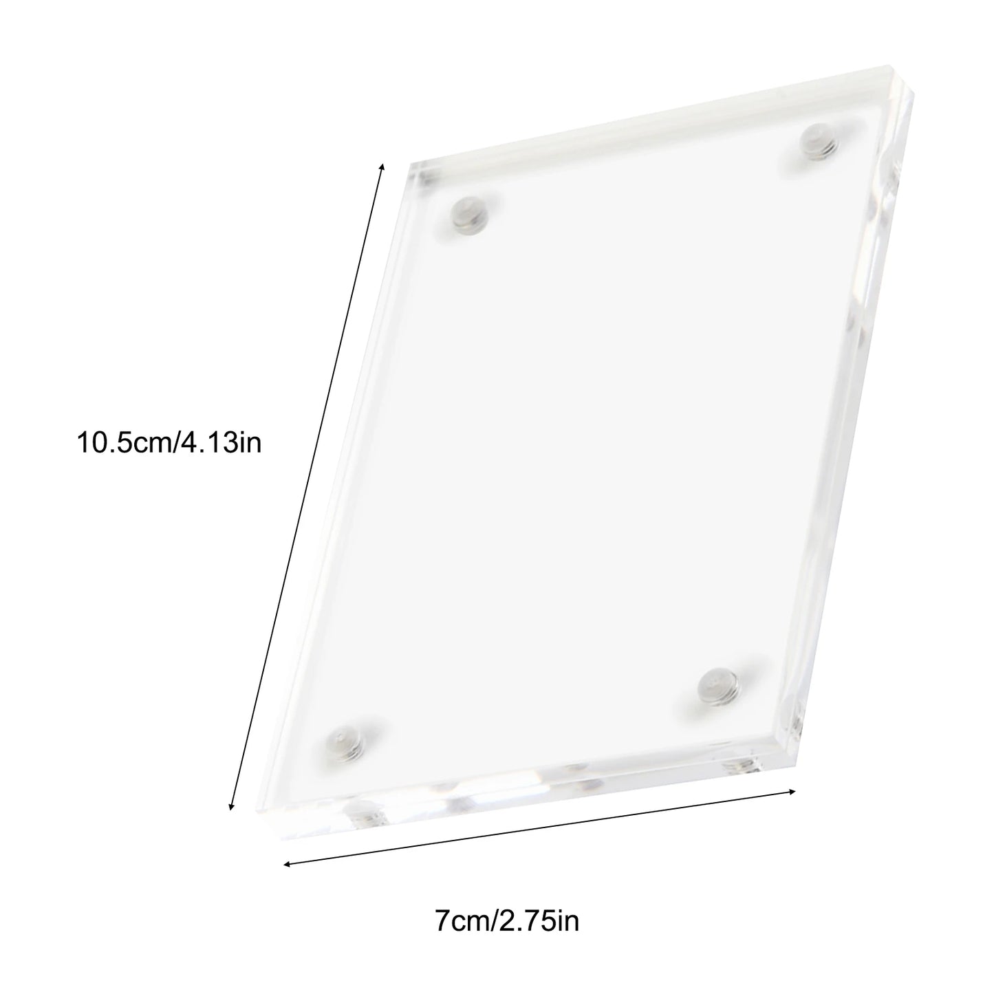 1 cadre photo en acrylique transparent magnétique double support d'affichage d'affiche 5.5x8.2cm, 6x9cm, 7x10.5cm, 9x12.8cm, 10x15cm