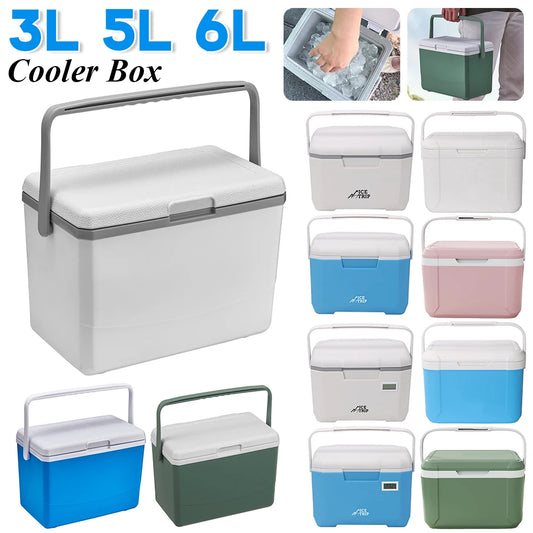 Réfrigérateur de voiture de 3/5L pour le camping, boîte isotherme, grande capacité, glacière de camping pour la conservation de la chaleur et le stockage des boissons