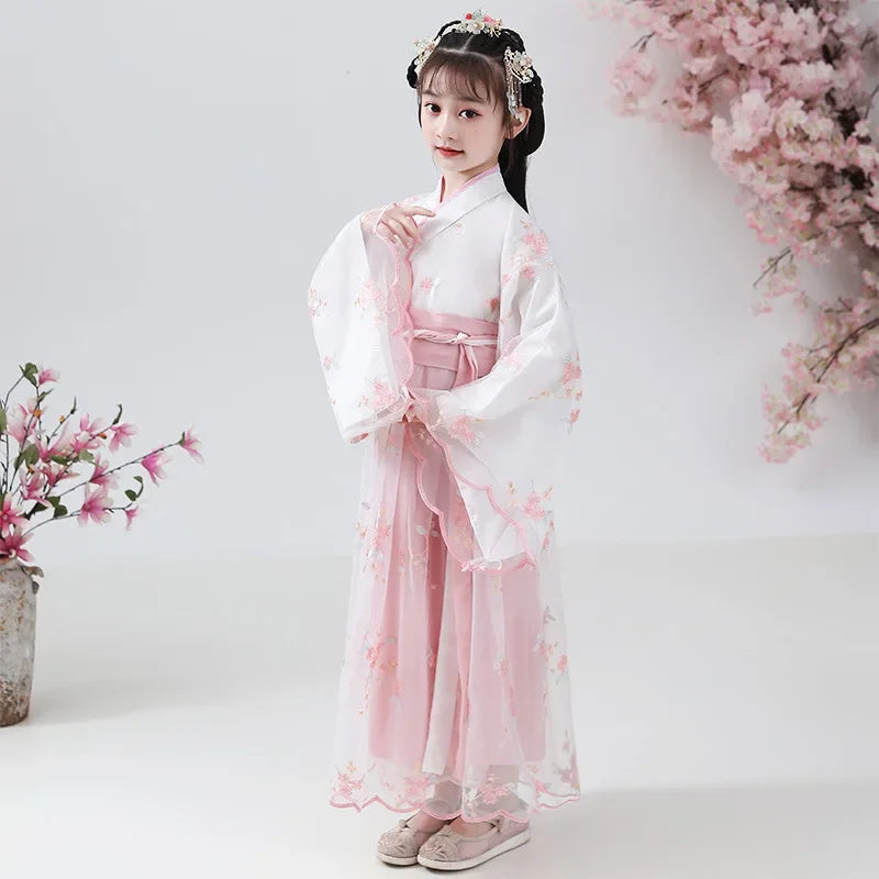 Robe chinoise Hanfu moderne pour fille, tenue d'Halloween de fée, Vêtements pour enfants, Vestidos, Costume traditionnel de Cosplay, Robes pour filles