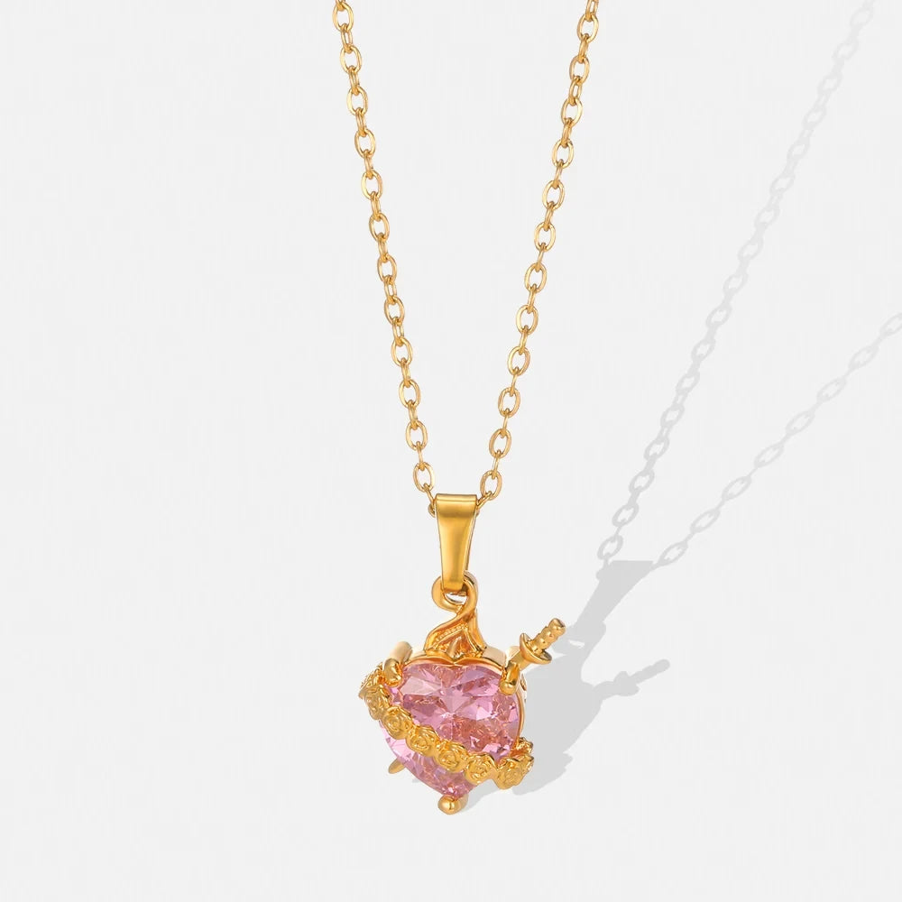 Colliers multicouches en forme de cœur pour femmes, en acier inoxydable, couleur or, pendentif œil maléfique, chaîne ras du cou, bijoux de mariage, cadeau