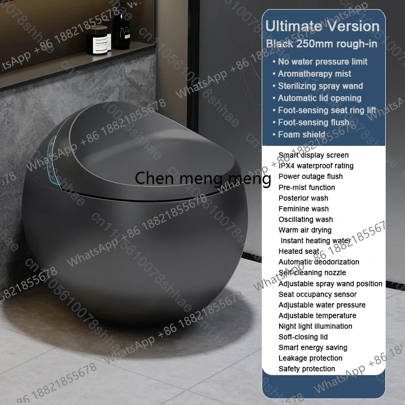 D132 Bidet de toilettes intelligentes avec chasse d'eau automatique Siège chauffant Pulvérisateur d'eau chaude Désodorisant Séchoir à air Télécommande Affichage LED intelligent