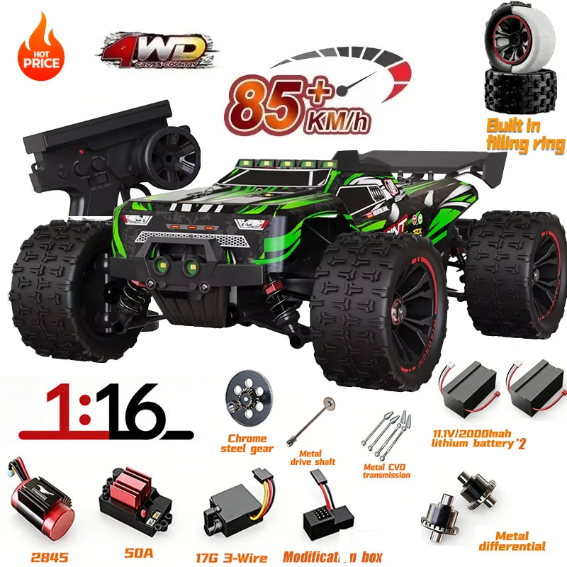 SG116MAX SCY9522 1:16 High Speed Drift Racing 80KM/H Brushless Motor 4WD 9522PRO 50KM/H RC Car Off Road Car Toys For Kid Gift