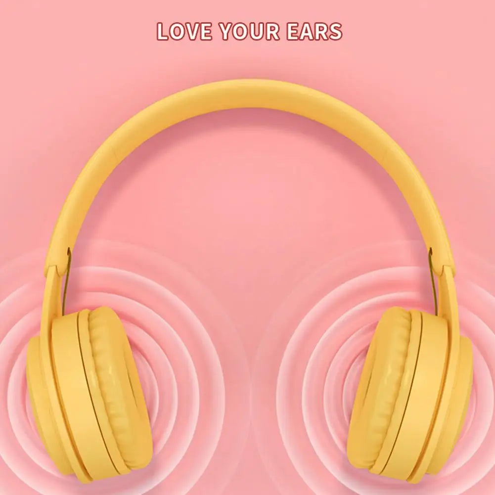 Écouteurs sans fil Bluetooth pour enfants, Casques stéréo pliables, Casques de jeu supra-auriculaires pour Android iOS