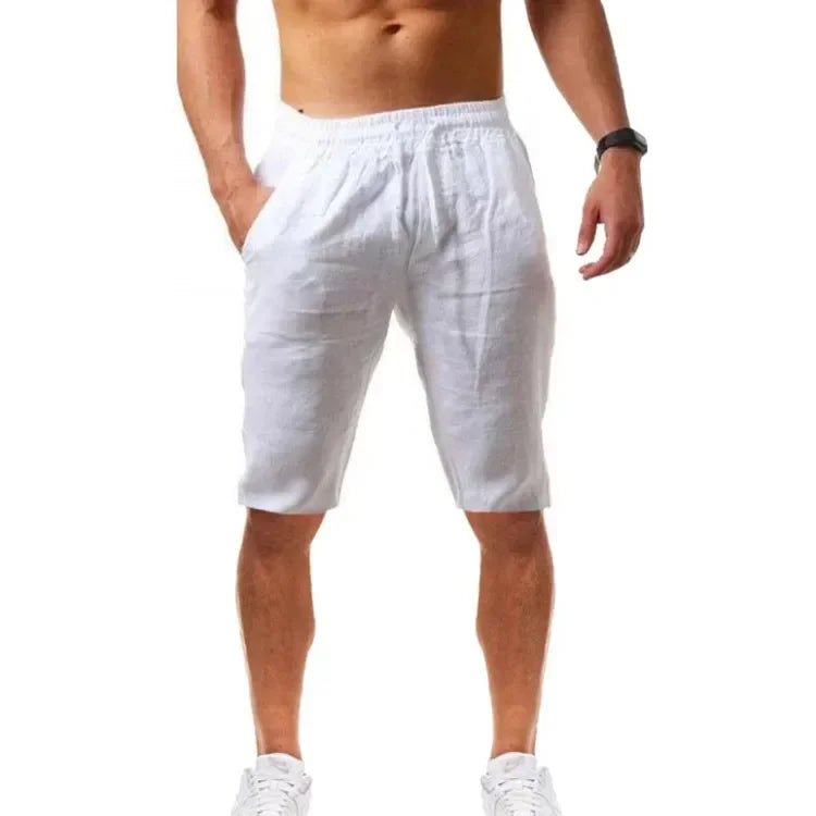 ropa hombre baggy pants Pantalon décontracté en coton et lin pour hommes, respirant, ample, Streetwear, Jogging, Automne, Été