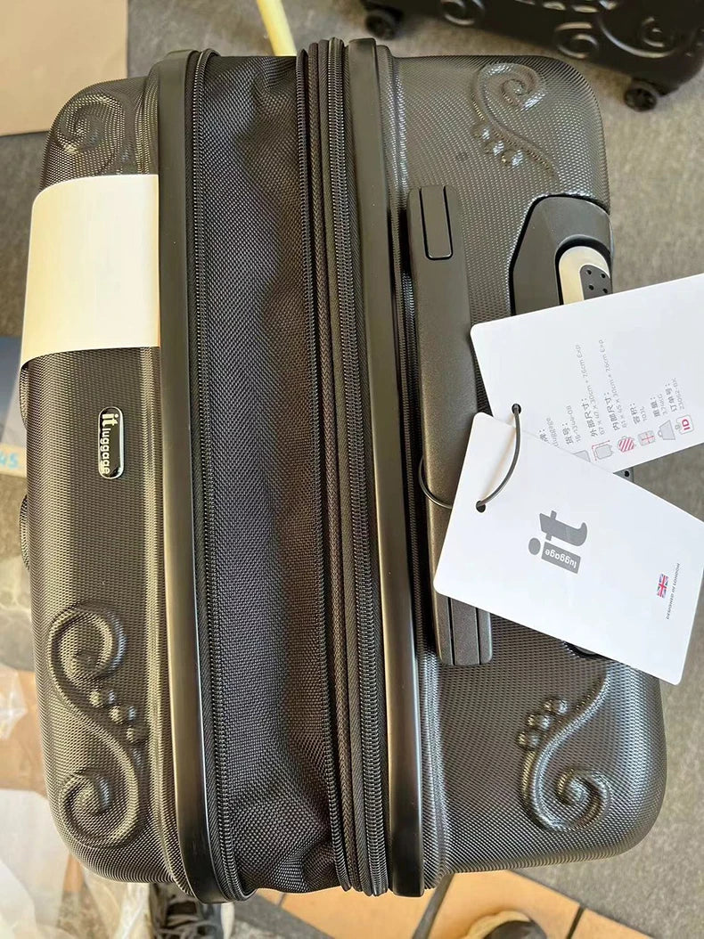 Personality pop elements travel luggage Punk Trend Skeleton suitcase 20" boarding box 24/28" customs lock carry on trolley bag