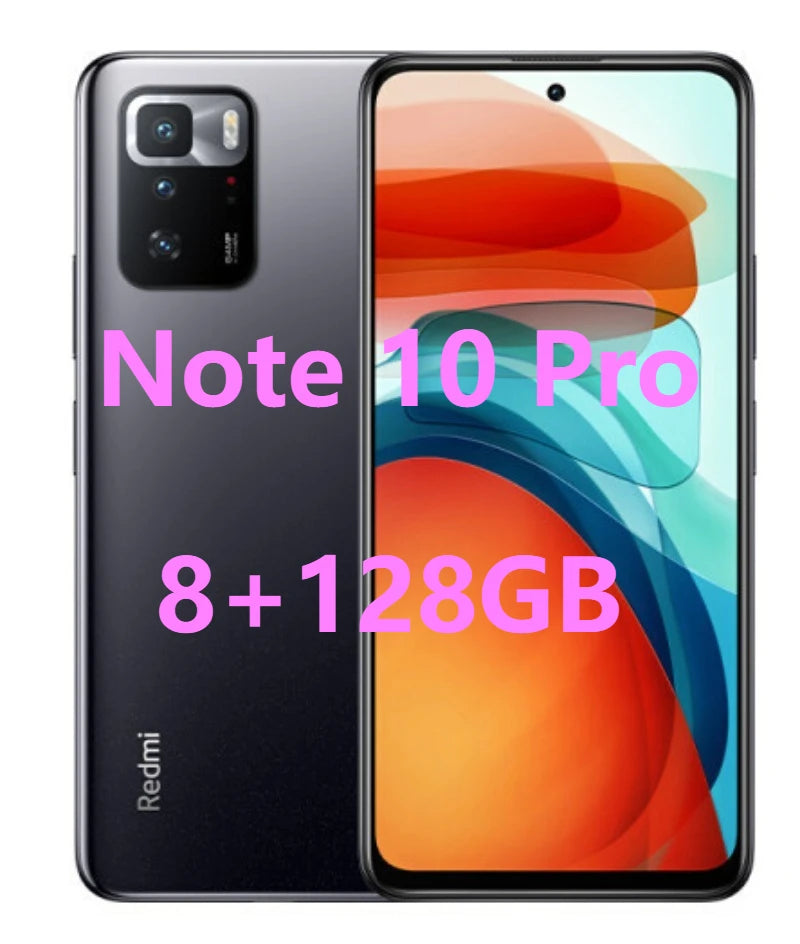 Redmi Note 10 Pro 5G Dimensity 1100 120Hz Refresh Rate 67W Charging 6.6" FHD+ Display Xiaomi Mobile Phones Smartphone