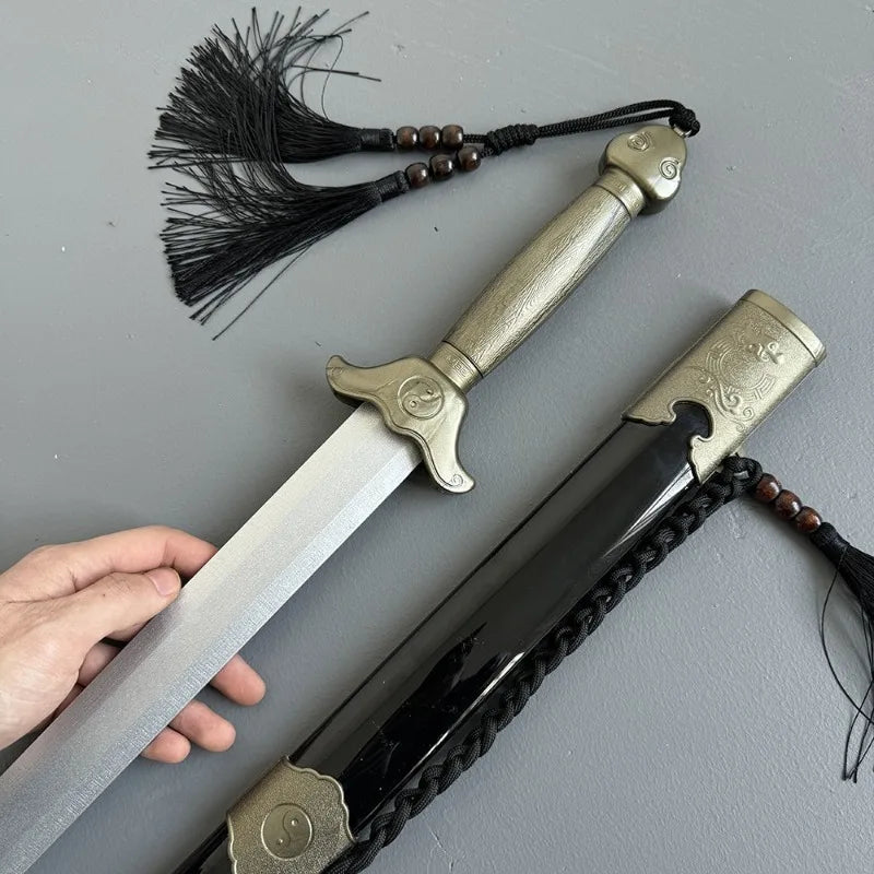 100cm/33.37in Master Sword Taiji Training Cosplay Model Katana Props Toy Sports Display Peripherals With Sheath Collectible Gift