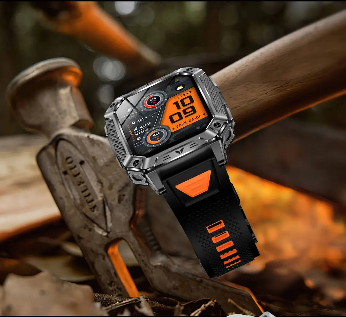 Montre connectée homme 2026 avec batterie ultra-large intégrée de 1400 mAh, GPS extérieur, écran AMOLED de 2,01", étanche 10 ATM, appel BT