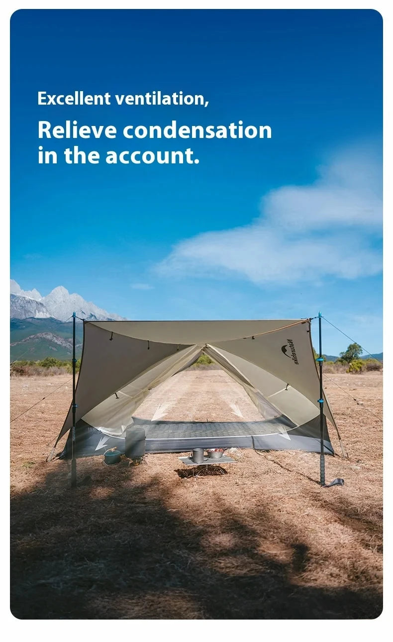 Naturehike Mongar UL BASE PRO 123 People Tent Trekking Backpacking Shelter Tent 20D Nylon Waterproof Ultralight Outdoor Camping