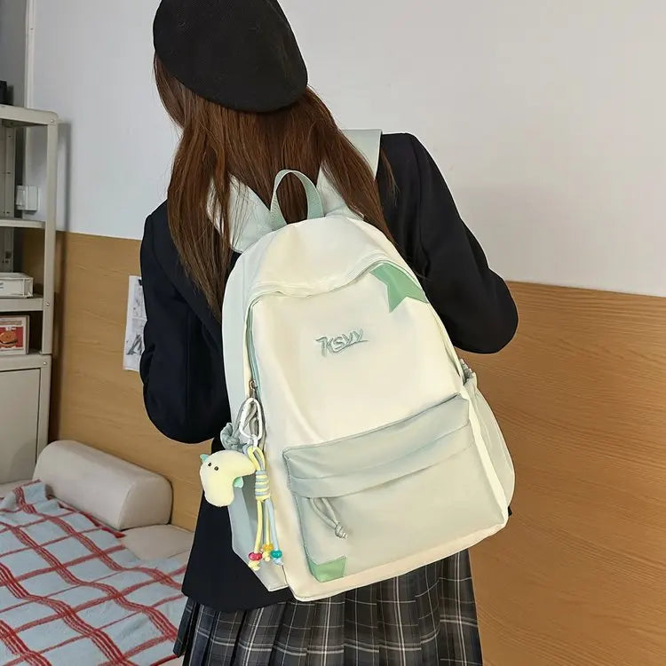Nouveau Sac à Dos de Collège Imperméable pour Femme, Grande Capacité, Sacs d'École Tendance pour Ordinateur Portable, Joli Sac de Voyage pour Fille, Cool