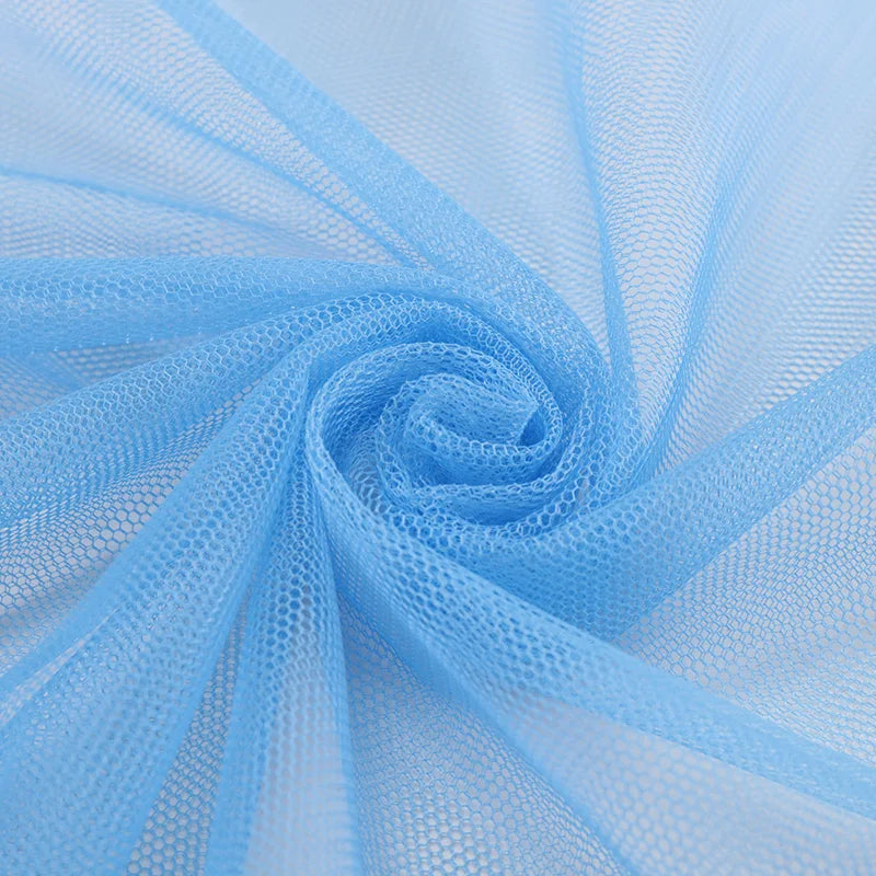 Tissu de Tulle à Mailles Douces Encrypté pour Coudre Décorations de Mariage Rideaux Moustiquaires Robe de Mariée Tissus de Couture DIY1m/5m/10m
