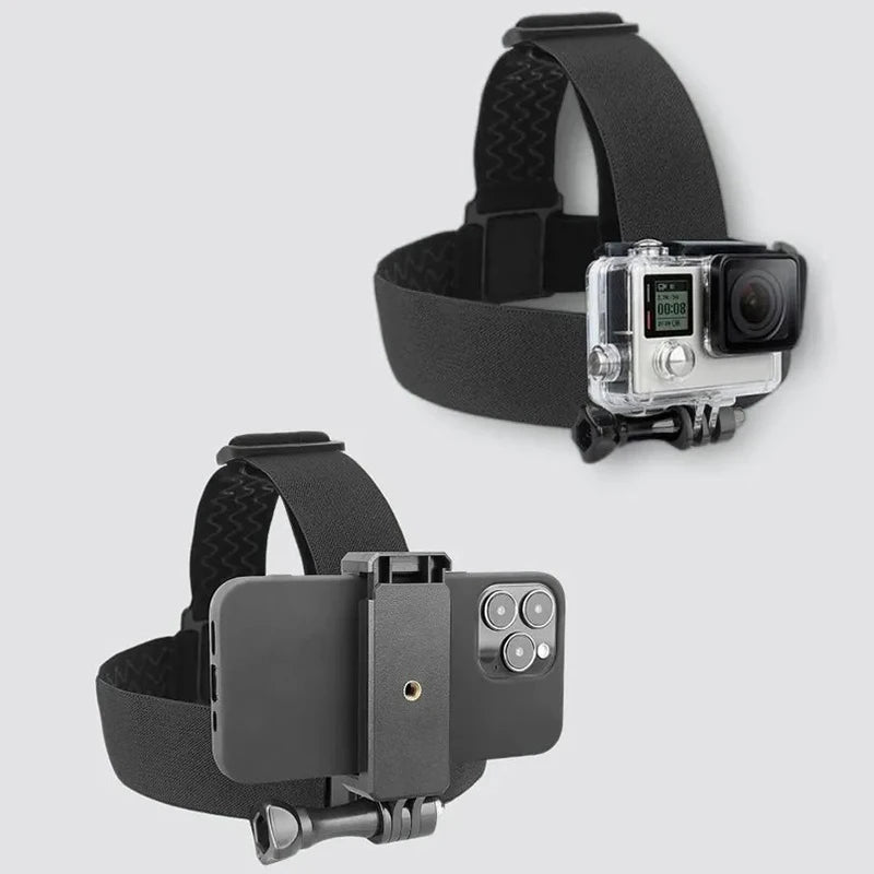 Support de téléphone pour casque, vidéo à la première personne, serre-tête pour téléphone, smartphone, caméra d'action