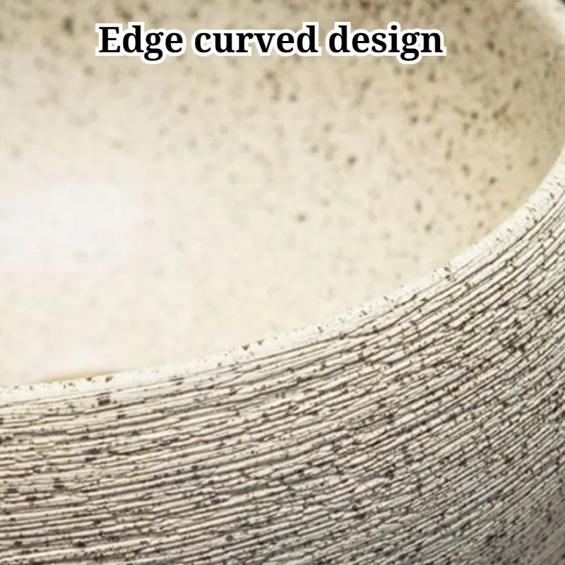 Vintage Art Ceramic Bathroom Sink Scratch Resistant Wear-resistant Easy Clean Washbasin Durable Household Bathroom Fixture