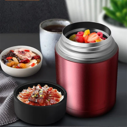 Boîte à déjeuner isotherme grande capacité 800ML/1000ML, Portable en acier inoxydable, Contenants alimentaires pour soupe, Bouteilles isothermes