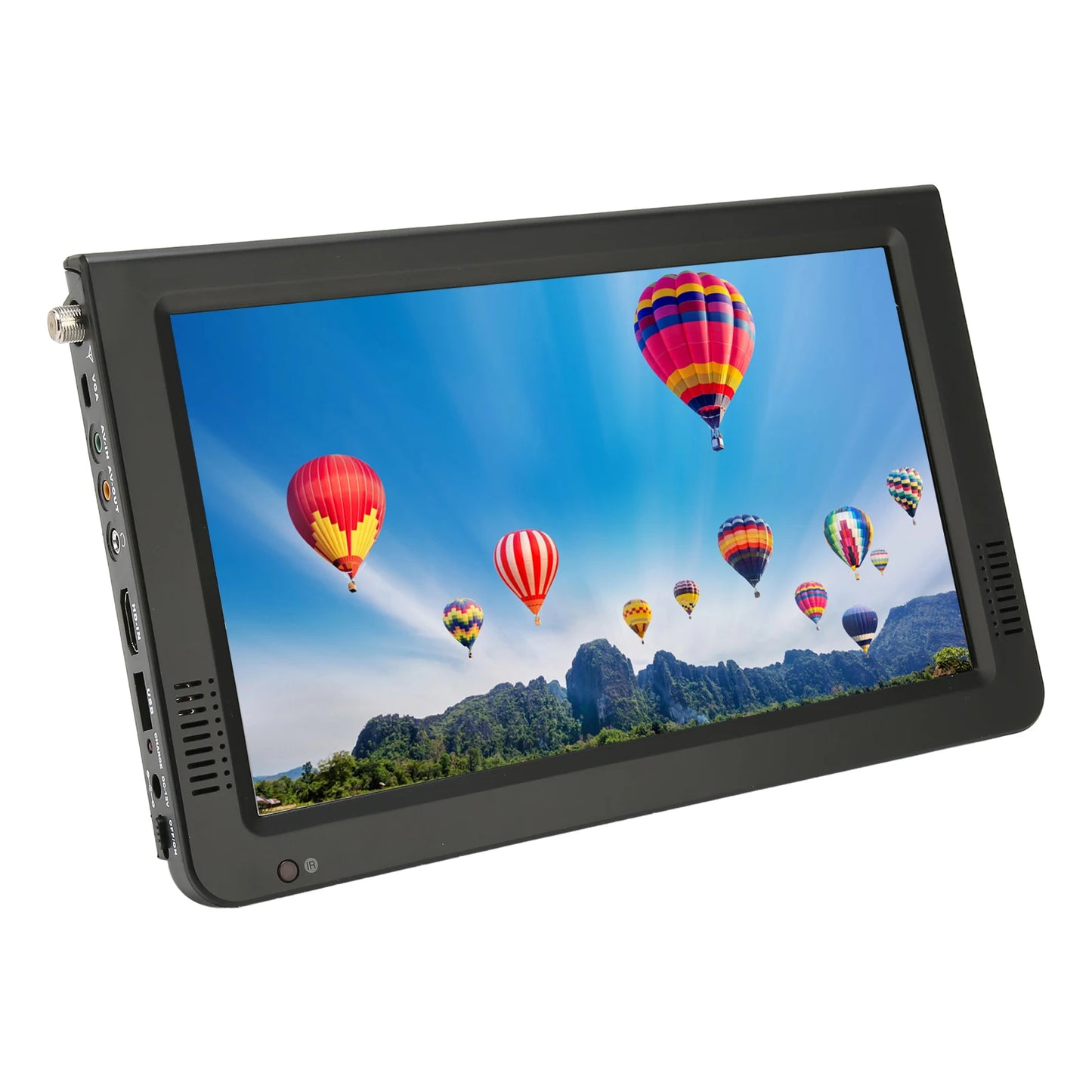 Tragbarer 10-Zoll-Fernseher mit hochempfindlichem Tuner, wiederaufladbarer ATSC-Digital-TV für Auto und Outdoor, tragbarer TV, wiederaufladbarer ATSC-Digital-TV