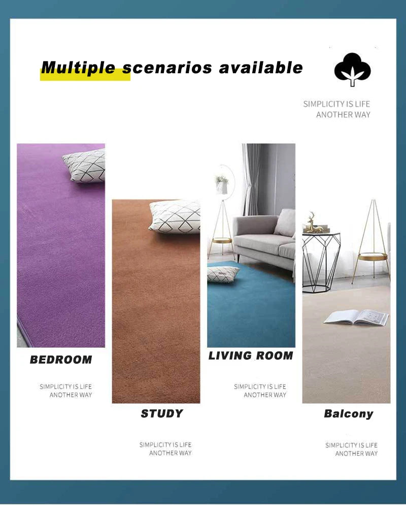 VIKAMA Tapis Moderne en Velours de Corail Doux Antidérapant pour Salon Chambre Grand Tapis de Jeu pour Enfants Tapis de Sol pour la Décoration Intérieure