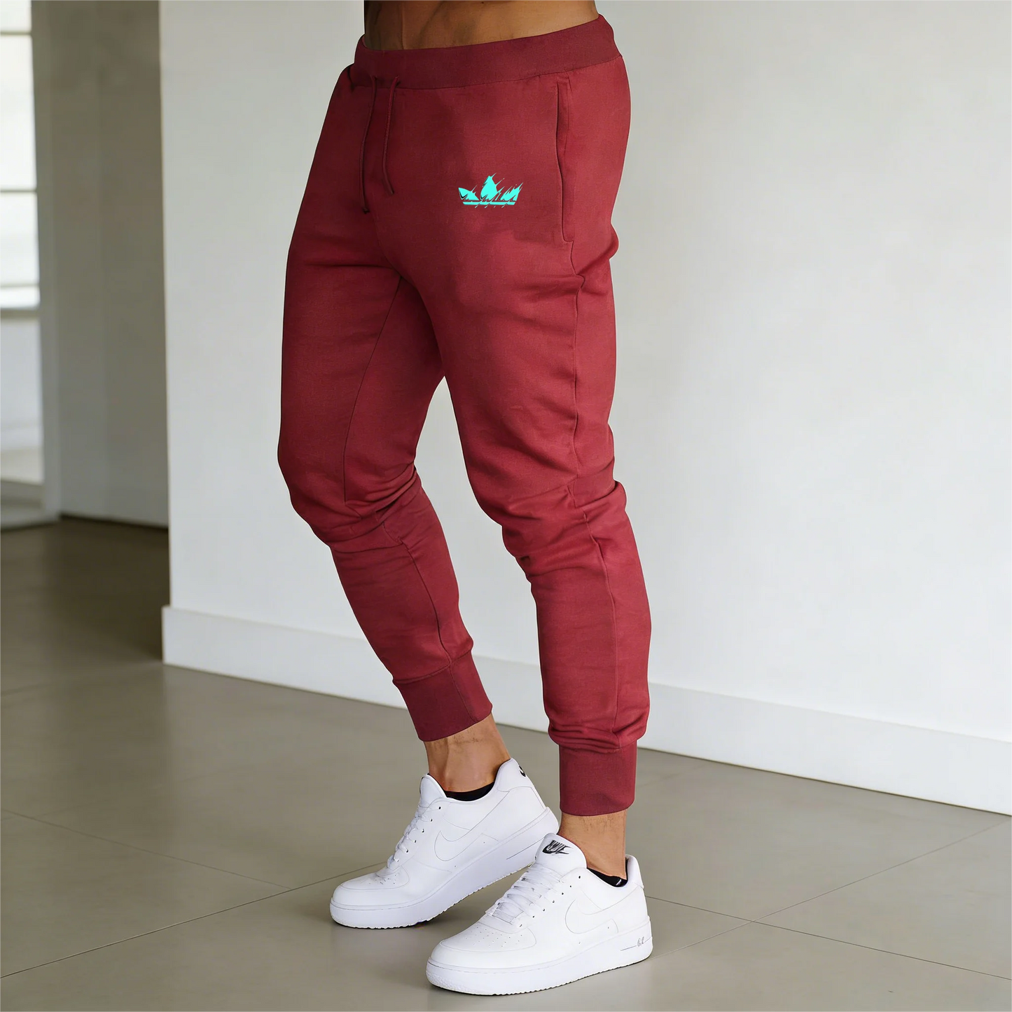 Pantalon de jogging ample pour homme, motif flamme bleue, unisexe, respirant, pour l'extérieur, design tendance