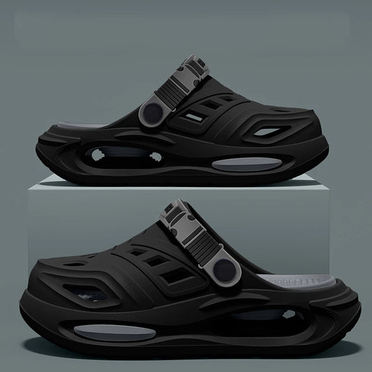 Smile Men's And Women's Cave Shoes With Removable Insoles Non-slip Cushioned Thickened Soft Slippers Fashion Breathable Sandals