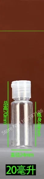 Lot de 30/50/100 flacons compressibles en plastique de 5 à 120 ml avec bouchon à clapet, en PET, pour lotion, shampoing, échantillons cosmétiques, flacons de voyage