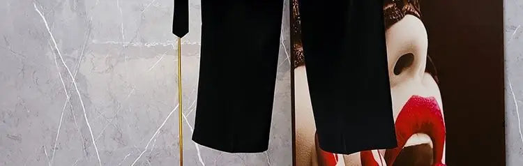 Hose Weste 2-teiliges lockeres Anzugset Büro Business Casual Schwarz Schön Geteilte Träger Herren Oberbekleidung Koreanische Kleidung Metallknopf