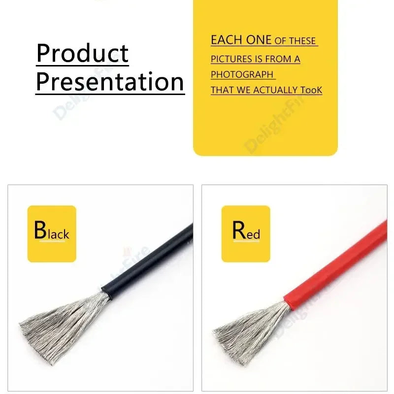 Weiches Silikonkabel 14 12 10 8 6 4 3 0 AWG Rot Schwarz Hitzebeständig 50mm² Elektrokabel für Auto Wohnmobil Solarbatterie Wechselrichter