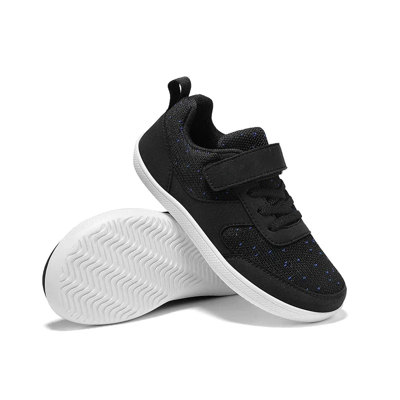 Chaussures enfants à bout large, pieds nus, pour garçons et filles, baskets bébé légères en maille, chaussures de tennis artificielles pour tout-petits