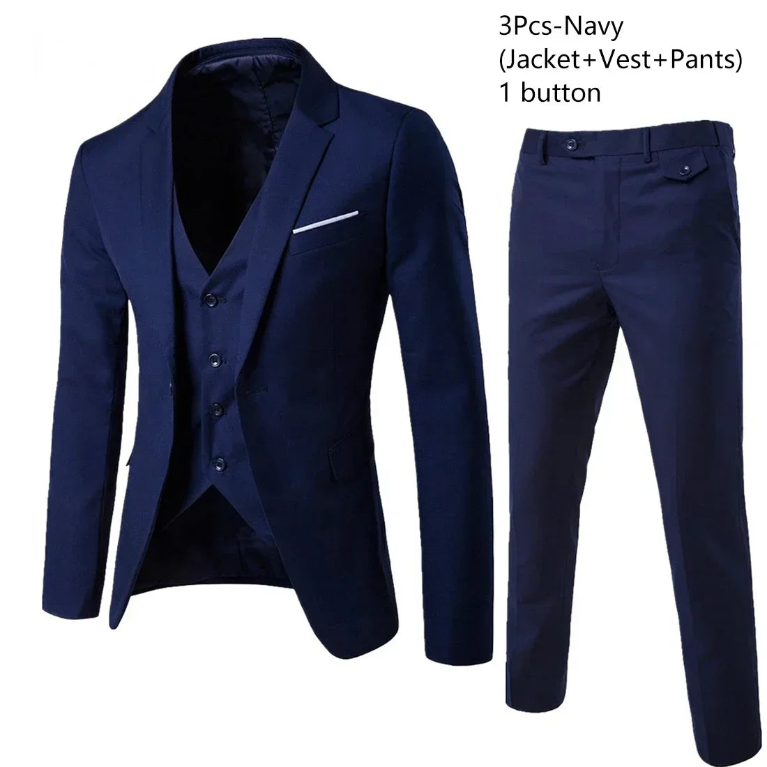 Suits For Men 3 Pieces Set Elegant Wedding  Fashion Classic Full Jackets Vest Pants Blazers Outfit 2025 Formal Costume