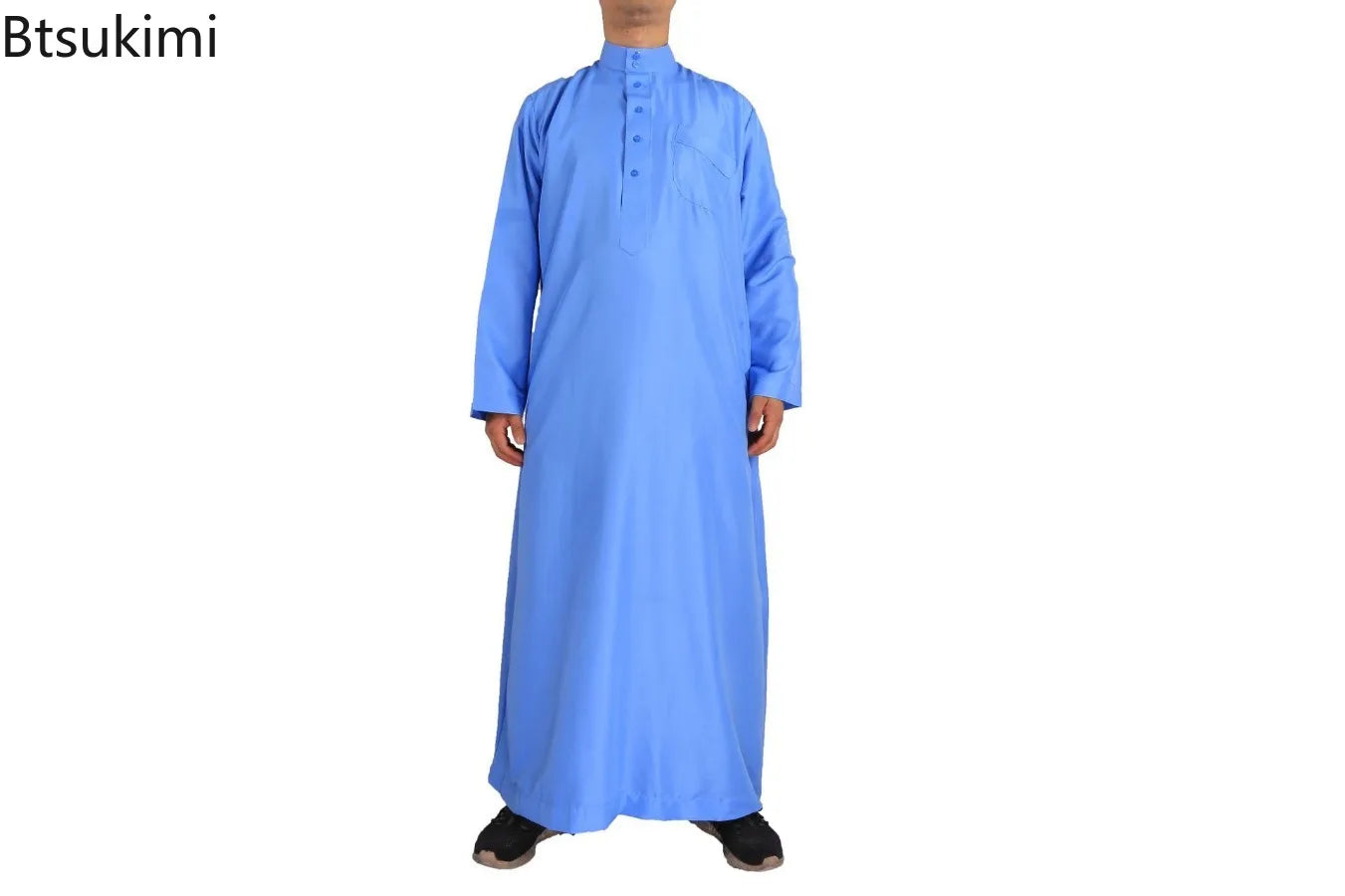 Muslim Fashion Abayas for Men Solid Crew Neck Jubba Thobe Loose Casual Robe Saudi Arabic Kaftan Pakistan Caftan Islamic Clothing