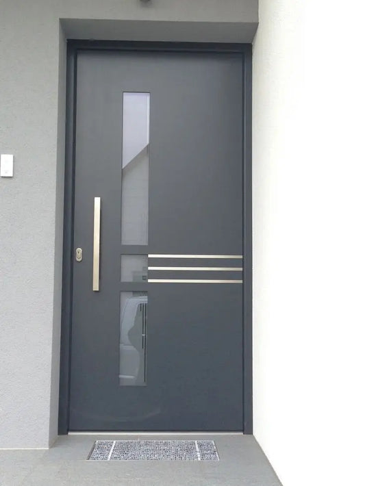 Factory Price Main Doors for Home Security Modern Design Metal Aluminium Doors Tempered Glass for Villa Custom Entrance Door