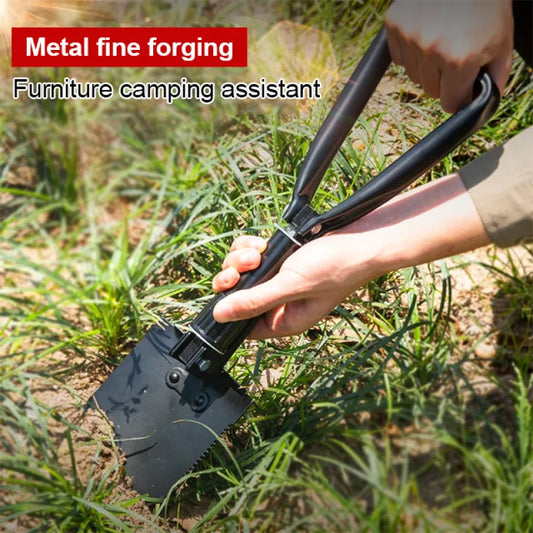 Outdoor 3-in-1 Foldable Shovel Portable Multifunctional Camping Shovel with Bag for Hiking, Off-roading DIY Projects At Home
