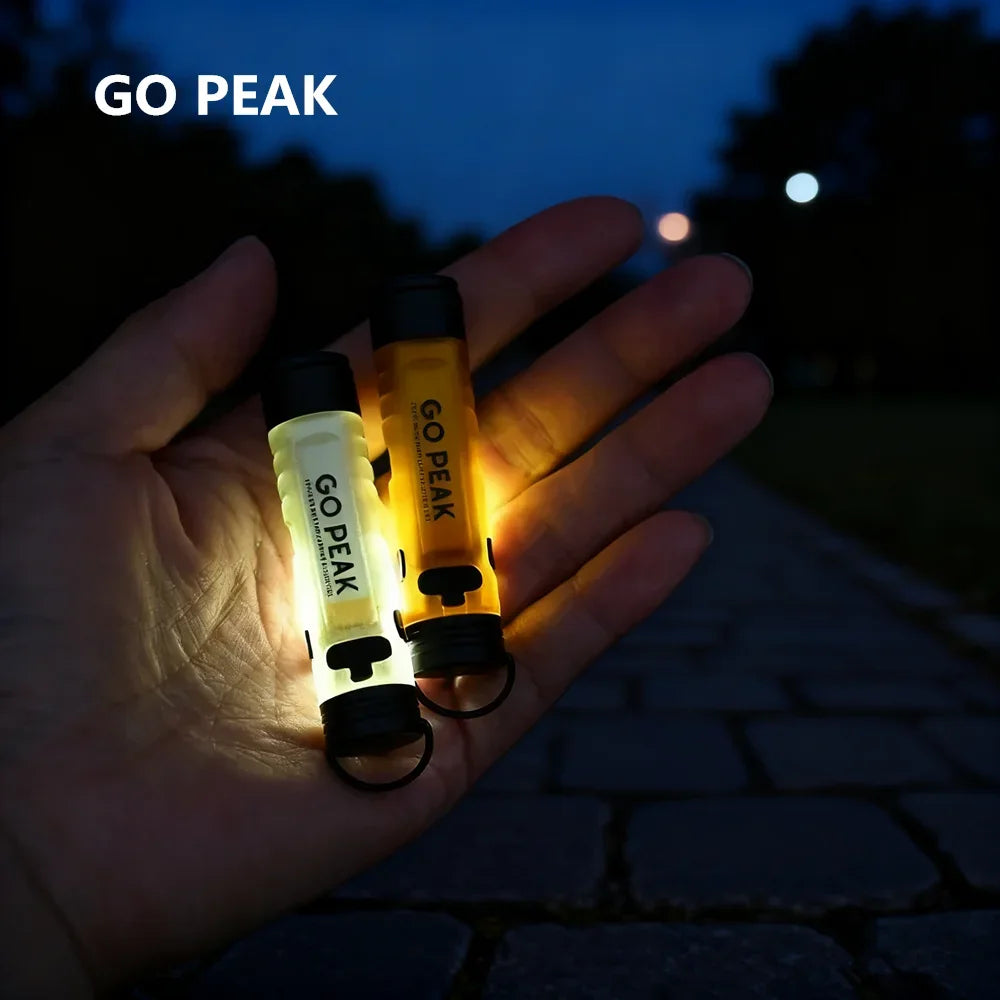 GO PEAK Starke, leichte Mini-Taschenlampe, lange Akkulaufzeit, Kappen-Schlüssel-Clip-Licht, wiederaufladbare magnetische Haken-LED-Nacht-Taschenlampe
