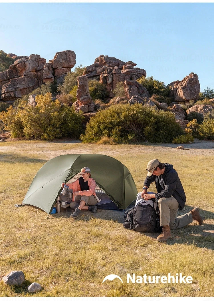 Naturehike Mongar UL BASE PRO 123 People Tent Trekking Backpacking Shelter Tent 20D Nylon Waterproof Ultralight Outdoor Camping