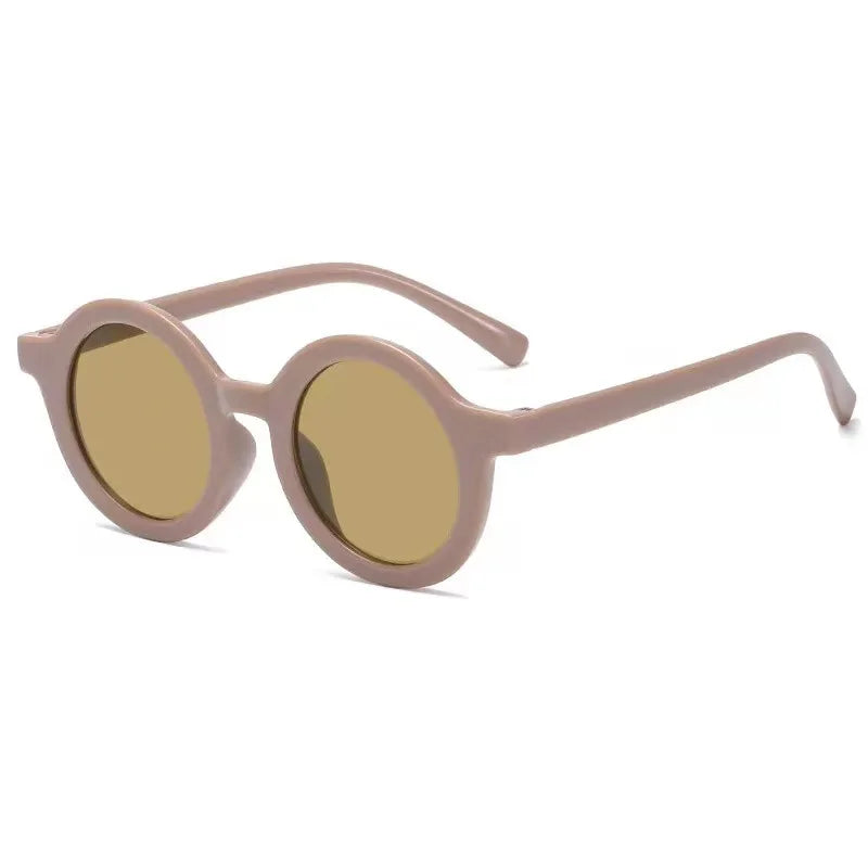 Accessoires pour bébé Nouvelle Lunettes de soleil Rétro pour bébé Couleur unie Anti-ultraviolets Lunettes rondes pour enfants UV400