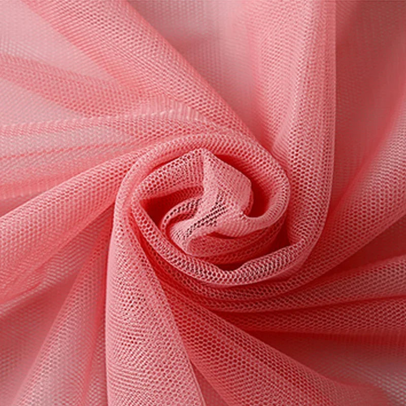 Tissu de Tulle à Mailles Douces Encrypté pour Coudre Décorations de Mariage Rideaux Moustiquaires Robe de Mariée Tissus de Couture DIY1m/5m/10m