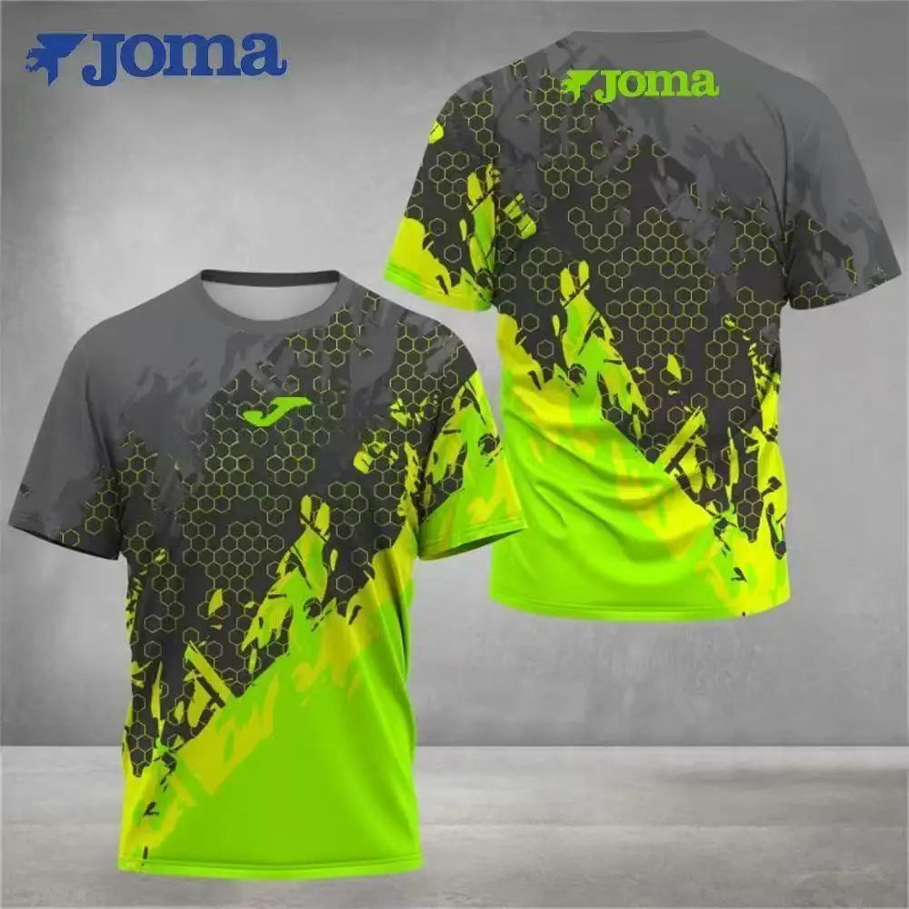 Homer T-shirt de sport extérieur ras du cou imprimé 3D, maillot d'entraînement complet, T-shirt à manches courtes pour hommes et femmes de badminton.
