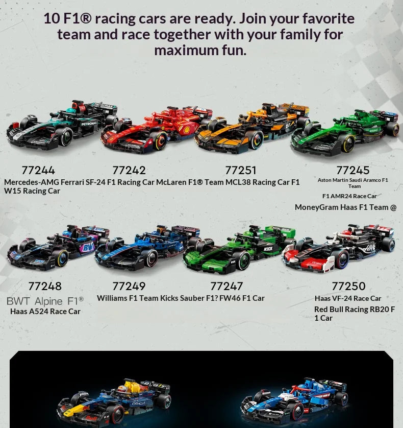 Célébration de Noël Lego 77242 Voiture de Course F1 Ferrari SF-24 Jouets pour Enfants Cadeau de Noël